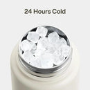 Insulated Water Bottle with Straw Stainless Steel Water Bottle, Leak-Proof, BPA-Free, Double Wall Vacuum Keeps Cold for 24 Hours for Sports, Travel, School (32 oz, Cream Moon) by CozyNest Decor