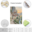 Small town scenery poster on the bank of the mountain stream is suitable for living room bedroom and office natural oil painting poster by CozyNest Decor