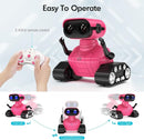 ALLCELE Robot Toys, Rechargeable RC Robots for Kids Boys, Remote Control Toy with Music and LED Eyes, Gift for Children Age 3 Years and Up - Rose Red by TinyTreasures Baby Boutique