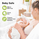 Organic Nursing Pads - 14 Washable Viscose Derived from Bamboo Breastfeeding Pads, Wash Bag, Reusable Breast Pads for Breastfeeding, Nipple Pads for Breastfeeding Essentials(Neutrals, M 3.9") by TinyTreasures Baby Boutique