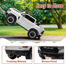 Licensed Ram 1500 Ride on Toys for Kids 4-8, Ride-on Electric Car for Kids with Remote Control, Battery Powered with Car Key/Gear Selector, LED Light/Music/MP3, Back Storage (White) by TinyTreasures Baby Boutique