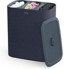 Joseph Joseph Tota Trio 90 liter/23.8 gallon Laundry Hamper Separation Basket with lid, 3 Removable Washing Bags with Handles- Black by CozyNest Decor