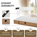 Floating Shelves for Wall,48" W x 9.3" D x 1.5" H, Wooden Wall Mounted Display Shelves with Invisible Brackets for Living Room, Bedroom, Bathroom, Kitchen Decor and Storage, Set of 1, White by CozyNest Decor