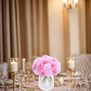 Kimura's Cabin 20Pcs Fake Mums Flowers Artificial Silk Ball Flower Faux Chrysanthemum Wedding Arrangements Bouquets Home Garden Table Centerpieces (Pink Light Pink) by CozyNest Decor