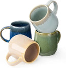 bestone Coffee Mugs Set of 4，15 oz Large Coffee Mugs, Ceramic Mugs with Handles,etc Coffee Mugs, Cups for Coffee Cereal Latte ，Microwave & Dishwasher safe，Vibrant Colors by CozyNest Decor