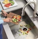 GE Disposall Batch Feed 3/4 Horsepower Motor Garbage Disposer, Good for Grinding: Vegetable Peels & Small Bones, Easy Install Kit, Non-Corded, Recommended for 2-4 Person Homes, GFB760N by CozyNest Decor