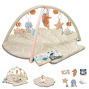 Baby Play Mat, Oversize Shell Tummy Time Mat with 6 Detachable Baby Activity Toys, Baby Gyms & Playmats for Babies 0-6 Months, Baby Mat for Floor Newborn Baby Shower Gifts (Beige) by TinyTreasures Baby Boutique