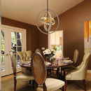 18" Crystal Globe Sputnik Chandelier, 6-Light Black Gold Modern Adjustable Hanging Ceiling Pendant Light Fixture for Entryway Foyer Stairway Bedroom Dining Living Room Hallway by CozyNest Decor