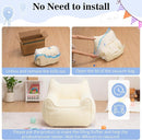HOMMPA Bean Bag Chair for Kids Stuffed Toddler Bean Bag Sofa with Pocket Filler Cat Shaped Bean Bag Chair Boys and Girls Baby Lazy Floor Sofa Chair for Gaming Reading Playing Beige by TinyTreasures Baby Boutique