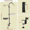ERYTLLY Deck Hook Bird Feeder Pole Bird Feeder Porch Multi Hook Bird Feeding Station Kit Multi Feeder Hanging Kit Premium Bird Bath for Attracting Wild Birds Bird Feeder Planter Hanger by GreenHaven Gardens