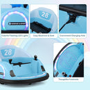 GLACER 12V Bumper Car, Electric Kids Bumper Car w/Parental Remote, 3-Speed, 360°Spin, Music, LED Light, Battery Ride on Bumper Car w/Dual Joysticks, Baby Bumper Car for Toddlers 18 Months+ (Blue) by TinyTreasures Baby Boutique