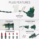 150LIGHTS Multi Extra-Bright with End Connectors Christmas Decorative Lights 9.72m UL Certified Mini String Light Set Waterproof for Home Garden Holiday Christmas Tree Party Patio Wedding by CozyNest Decor