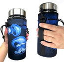 Neoprene Bottle Sleeve, Portable Insulator Cover for 18-20 Oz Water Bottle (Jellyfish) by TinyTreasures Baby Boutique