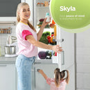 Baby Proofing Child Safety Locks (2 Pack) by Skyla Homes - The Safest, Quickest and Easiest 3M Adhesive Cabinet Latches, No Screws & Magnets, Multi-Purpose for Furniture, Kitchen, Ovens, Toilet Seats by TinyTreasures Baby Boutique
