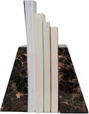 Decorative Bookends for Bookshelves, Set of 2 Marble Bookends for Living Room, Office, Bedroom, Heavy Duty,2 Pieces, Brown by CozyNest Decor