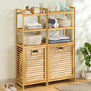 Laundry Hamper with 3 Tier Shelves & Tilt Out Basket, Laundry Baskets Organizer Hampers Bathroom Storage Shelf for Laundry Room, Bathroom, Guest Room (3-Tier Large) by CozyNest Decor