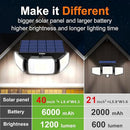 intelamp Solar Flood Lights Outdoor Waterproof, 6000mAh 1200LM Solar Powered Dual Motion Sensor LED Lighting Dusk to Dawn Security Floodlight Exterior with Remote for Outside Garden House Yard Porch by GreenHaven Gardens