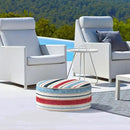 LVTXIII Inflatable Stool Ottoman Footrest with Handle, Decorative Fade-Resistant Foot Stool, Indoor or Outdoor Pouf for Home Garden and Camping Use, D21 x W 21 x H9, Stripe Red Blue by CozyNest Decor