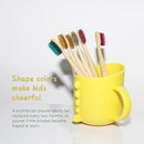 Children Bamboo Toothbrushes for 3 y+ Tots, BPA Free Bristles, Medium Soft, 6 PCS Bamboo Toothbrush for Dental Hygiene, Compostable and Sustainable, Classic Rounded Handle for Easy Grip by TinyTreasures Baby Boutique
