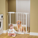 HOOEN 29-34 Inch Wide Baby Gate for Stairs Doorways Metal Indoor Dog Gates Pressure Mounted Walk Through Safety Gates Child Gates for Kids or Pets (29"-34") by TinyTreasures Baby Boutique