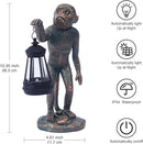 Garden Statue Monkey Figurine - Monkey Decor with Solar Powered Led Lights for Patio Lawn Balcony Yard - Ideal Gift for Women Moms Grandma Housewarming (Copper) by GreenHaven Gardens