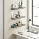 BAMEOS Floating Shelf,Wall Shelf,Decor Wall Mounted Shelves,Hanging Shelf Set of 3,L24xW6 for Bathroom Kitchen Living,Kitchen,Room Bedroom Storage,Walnut by CozyNest Decor
