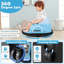GLACER 12V Bumper Car, Electric Kids Bumper Car w/Parental Remote, 3-Speed, 360°Spin, Music, LED Light, Battery Ride on Bumper Car w/Dual Joysticks, Baby Bumper Car for Toddlers 18 Months+ (Blue) by TinyTreasures Baby Boutique