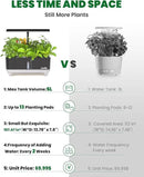 RAINPOINT Hydroponics Growing System Kit, Indoor Herb Garden Planter Kit with 13 Pods, 5L Inside Gardening System with LED Grow Light, Gardening Plant Gift for Women, Men, Children and Enthusiasts by GreenHaven Gardens