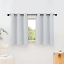 NICETOWN Greyish White Room Darkening Curtains Blackout 40 inch Curtains for Kitchen, Grommet Solid Window Treatments Sound Reducing for Bedroom, 2 Panels, W37 x L40, 2 Panels by TinyTreasures Baby Boutique