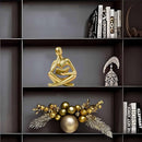 Bookshelf Decor Thinker Statue - Abstract Style Thinker Sculptures Modern Aesthetic Figurine Decoration Statues for Home Decor-Zuo Si-Gold by CozyNest Decor