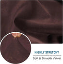 H.VERSAILTEX Velvet Stretch Individual Couch Cushion Cover Plush Slipcover for Loveseat Sofa Furniture Protector Seat Cover (1 Piece Loveseat Cushion Cover, Brown) by CozyNest Decor