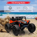 2 Seaters 24V Ride on UTV with Remote Control,10AH Battery, 400W Powerful Motors with 17" EVA Wheels, 20.5“ Seat Width Electric Ride Toy with Metal Suspension,LED Lights,Music,Horn (Red) by TinyTreasures Baby Boutique