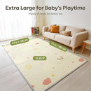 Extra Large Foldable Play Mat, Reversible Baby Play Mat with Edge Reinforcement, Non-Toxic & Waterproof Baby Mat for Floor, Foam Playmat for Infants Toddlers, Rainbow, Cloud & Moon, 47''x71'' by TinyTreasures Baby Boutique