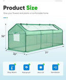 Quictent Portable Mini Cloche Greenhouse w/ Elevated Bottom, Large U-Shaped Zipper Mesh Door & 2 Side Screen Window Waterproof UV-Resistant Hot House for Indoor Outdoor, 95" x 36" x 36" (Green) by GreenHaven Gardens