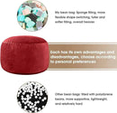 Bean Bag Chairs for Kids - Memory Foam Furniture BeanBag Chair - Kids/Teens Sofa with Soft Micro Fiber Cover - Round Fluffy Couch for Living Room Bedroom College Dorm - 2.5 ft, Red by CozyNest Decor