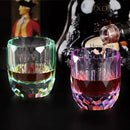 KAMMAK Crystal Whiskey Glasses Set of 2, 7oz Old Fashioned Glasses Stemless, Hand Blown Colored Cocktail Glasses, Engagement Gifts for Couples, Women, Men by CozyNest Decor