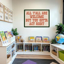 Welcome Sign Funny Welcome Banner, Trendy Retro Wall Hanging, Wall Decor, Banner Flag, Wall Flag Classroom Playroom Home Entryway Living Room Office Decor, Banner for Room, Red by TinyTreasures Baby Boutique