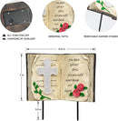 Outdoor Solar Bible Cross Garden Stakes Lights, Waterproof Memorial Grave Decorations Gifts for Cemetery Outdoors Lawn Yard Home Patio Decor by CozyNest Decor