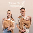 Boba Ring Sling Baby Carrier Newborn to Toddler - Lightweight & Breathable Baby Sling, Hip-Healthy Carrier Sling, Baby Wrap Carrier for Front & Hip Carry, 8-35 lbs (Linen Rye) by TinyTreasures Baby Boutique