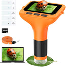 3" Screen Digital Microscope for Kids: 1000X Rechargeable Mini Pocket Portable Miniscope Magnifying Glass 4K Coin Jewelry Loupe Edu Science STEM Toy Xmas Gift 4-12 Boys Girls by TinyTreasures Baby Boutique
