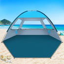 COMMOUDS Beach Tent Sun Shade for 3/4-5/6-7/8-10 Person, UPF 50+ Beach Sun Shelter Canopy Tent, Lightweight, Easy Set Up and Carry by TinyTreasures Baby Boutique
