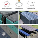 North American Mattress 6' Outdoor Picnic Bench Seat Cushion - 2 Piece Set; 72" (6ft) x 10" x 3"; Navy Blue - Folding & Easy to Carry by GreenHaven Gardens