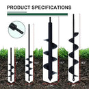 4 Pack Garden Ground Earth Spiral Drill Bit for 3/8" Hex Drive Drill, Auger Drill Bits for Bulbs Planting, Hole Digger Flowers,Bedding Digging Plant Rapid Planter Tool by GreenHaven Gardens