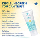 Aloe Up Kids Broad Spectrum Mineral Sunscreen Lotion SPF 50 - Face and Body Sunblock for Sensitive Skin - With Gen2 Zinc Oxide and Aloe Vera - Dries Clear - Reef Safe - Fragrance-Free - 3 Oz by TinyTreasures Baby Boutique