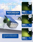 Solar spotlights Outdoor 63 LED 3 Lighting Modes, IP65 Waterproof Lighten Yard Garden House Garage Pathway for Christmas Decorations-4 Pack by GreenHaven Gardens