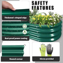 2 Pack 6x3x1FT Galvanized Raised Garden Bed Kit Oval Metal Ground Planter Box Outdoor Bottomless Planter Raised Beds for Vegetables Flowers Herbs Fruits, Green by CozyNest Decor