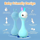 alilo Smarty Bunny Baby Rattle Musical Light Up Toys, Infants Newborns Baby Toys 0-3-6-12-18-24 Months,1 Year Old Boy Girl Gifts, 4 Music Modes and Color Recognition Function with 9 Color Card by TinyTreasures Baby Boutique