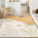 Lahome Boho Rugs for Living Room 8x10 - Washable Non-Slip Backing Large Carpet Ultra-Thin Throw Soft Bedroom Area Rug，Taupe Botanical Print Ultra-Thin Rug for Classroom Nursery Dining Room Farmhouse by TinyTreasures Baby Boutique
