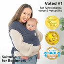 KeaBabies Baby Wrap Carrier - All in 1 Original Baby Carrier Newborn to Toddler Sling, Easy to Wear, Hands Free Bonding, Lightweight, Breathable Infant Wraps (Planets) by TinyTreasures Baby Boutique