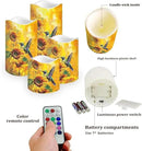Ystardream Flameless Candle Valentine Candles Hummingbird Unity Candles for Wedding Ceremony Set with Remote and Timer Battery Operated Realistic LED Window Candles Dinner Wedding Sunflower Print by GreenHaven Gardens